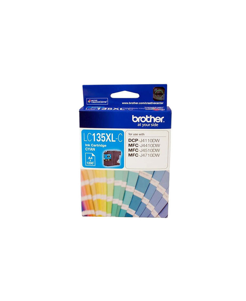 Buy Brother LC-135XLC High Yield Cyan Ink Cartridge - 1200 pages