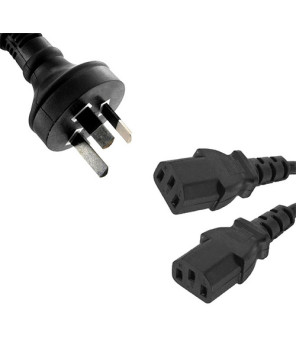 Buy 8Ware 1m 3-Pin AU Male to 2 IEC-13 Female Power Cable RC-3085AU-010