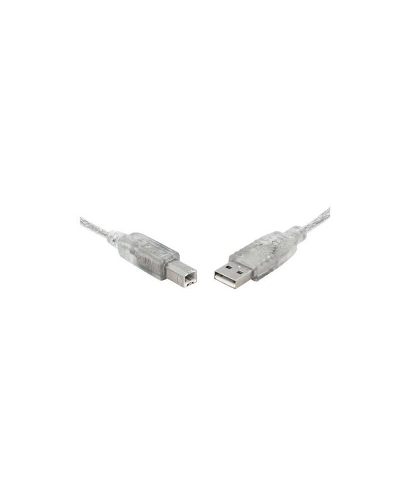 8ware 5m USB-A 2.0 to USB-B Cable in Transparent UC-2005AB