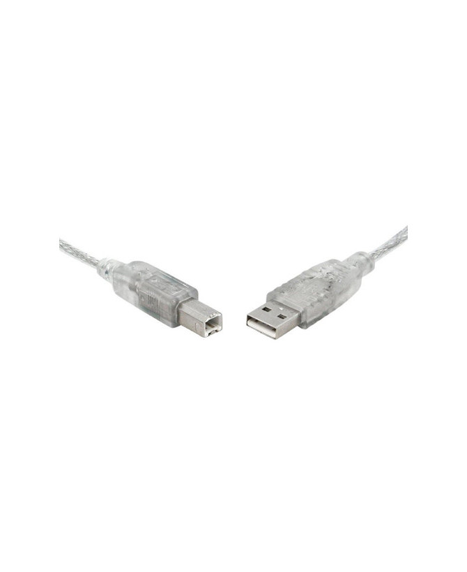 8ware 5m USB-A 2.0 to USB-B Cable in Transparent UC-2005AB