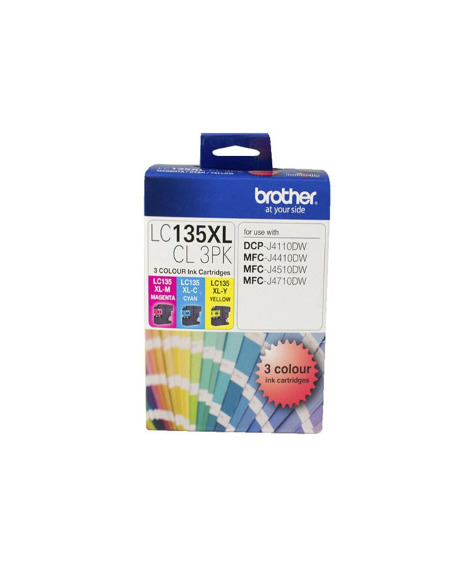 Buy Brother Colour Value Pack Ink Cartridges with 1x Cyan, 1x Magenta and 1x Yellow LC-135XLCL3PK