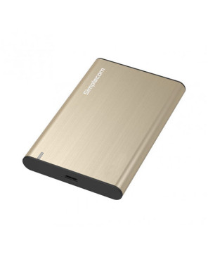 Buy Simplecom SE221 Aluminium 2.5'' SATA HDD/SSD to USB 3.1 Enclosure in Gold SE221-GOLD