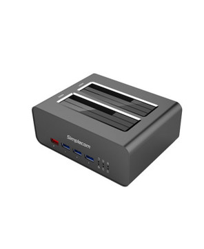 Buy Simplecom USB 3.0 to Dual SATA Aluminium Docking Station with 3-Port Hub and 1 Port 2.1A USB Charger SD352