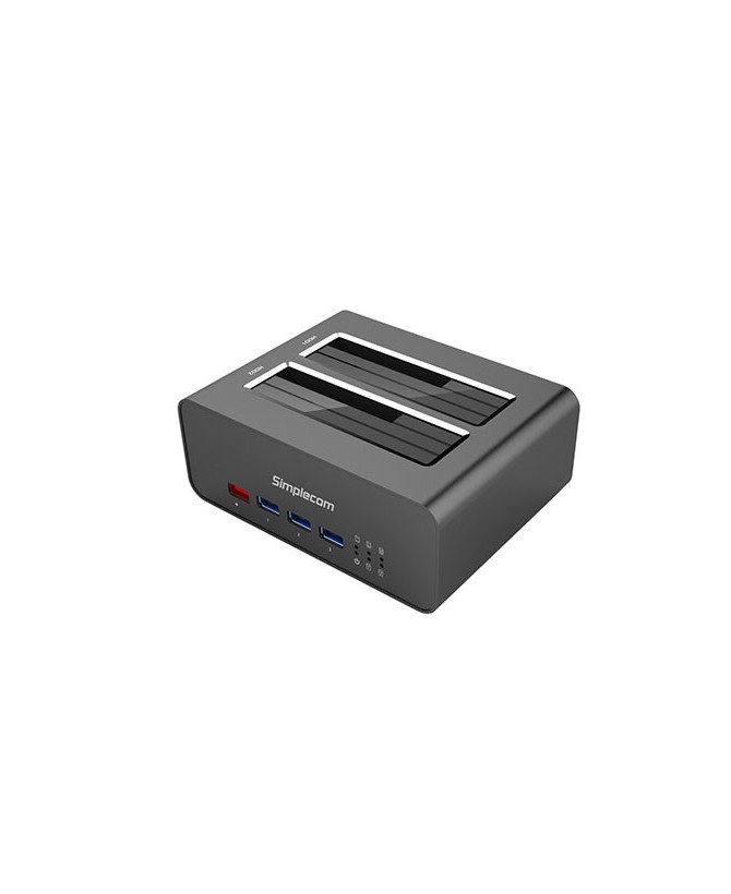 Buy Simplecom USB 3.0 to Dual SATA Aluminium Docking Station with 3-Port Hub and 1 Port 2.1A USB Charger SD352