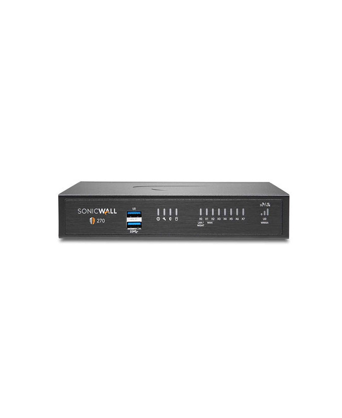 Buy SonicWall TZ270 8 Port 10/100/1000Base-T Gigabit Ethernet Network Security-Firewall Appliance 02-SSC-2821