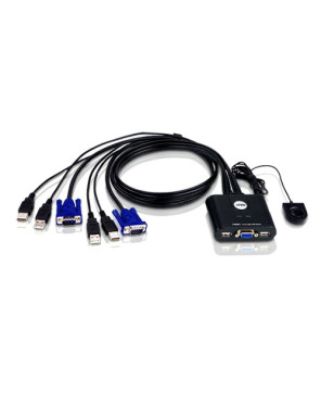 Buy Aten Compact 2-Port USB VGA Cable KVM Switch with Remote Port Selector CS22U-AT