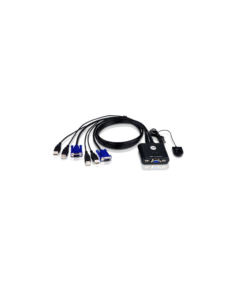 Buy Aten Compact 2-Port USB VGA Cable KVM Switch with Remote Port Selector CS22U-AT