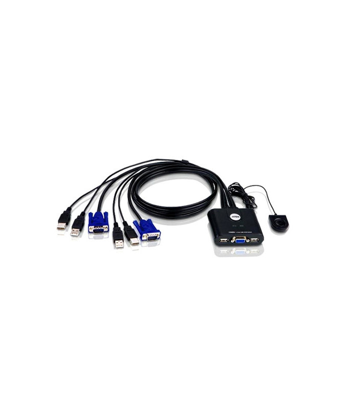 Buy Aten Compact 2-Port USB VGA Cable KVM Switch with Remote Port Selector CS22U-AT