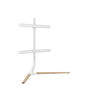 Buy Brateck Modern Linear Tabletop TV Stand in Matte White & Beech FS34-46F-02 for 49"-70" TVs