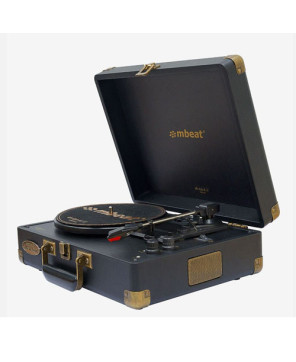 Buy mBeat Woodstock II Vintage Turntable Player with Bluetooth Receiver & Transmitter in Black MB-TR96BLK