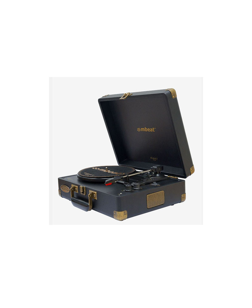 Buy mBeat Woodstock II Vintage Turntable Player with Bluetooth Receiver & Transmitter in Black MB-TR96BLK