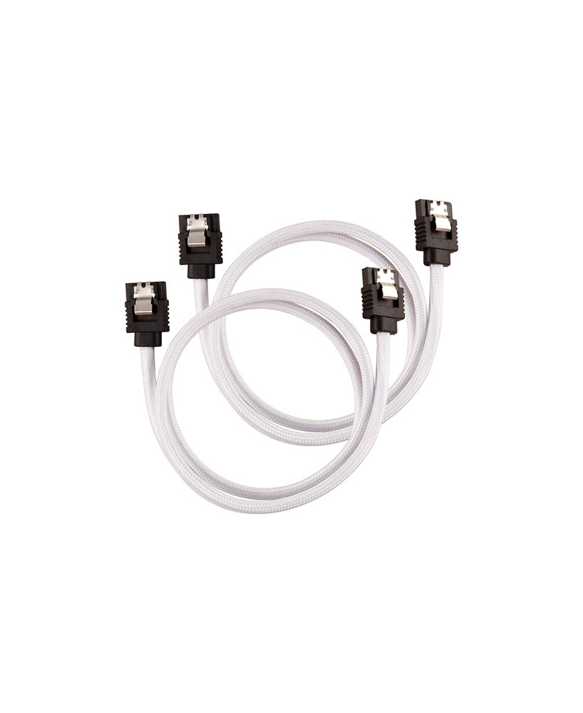 Buy Corsair 60cm Premium Sleeved SATA 6Gbps Cable in White CC-8900253