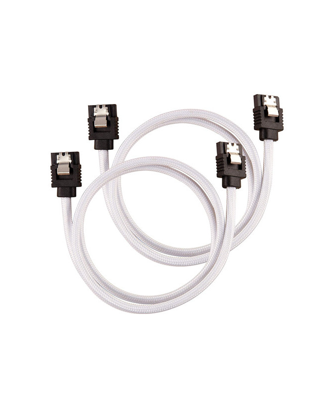 Buy Corsair 60cm Premium Sleeved SATA 6Gbps Cable in White CC-8900253