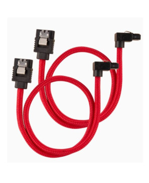 Buy Corsair Premium Sleeved SATA 6Gbps 60cm 90° Connector Cable in Red CC-8900284