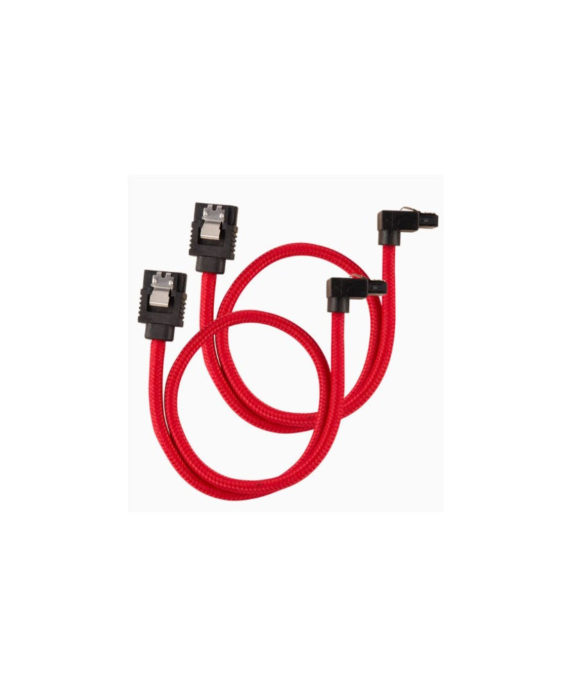 Buy Corsair Premium Sleeved SATA 6Gbps 60cm 90° Connector Cable in Red CC-8900284