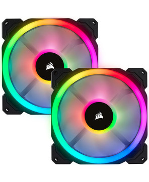 Buy Corsair 2 -Pack LL140 RGB 140mm Dual Light Loop RGB LED PWM Fan with Lighting Node PRO CO-9050074-WW