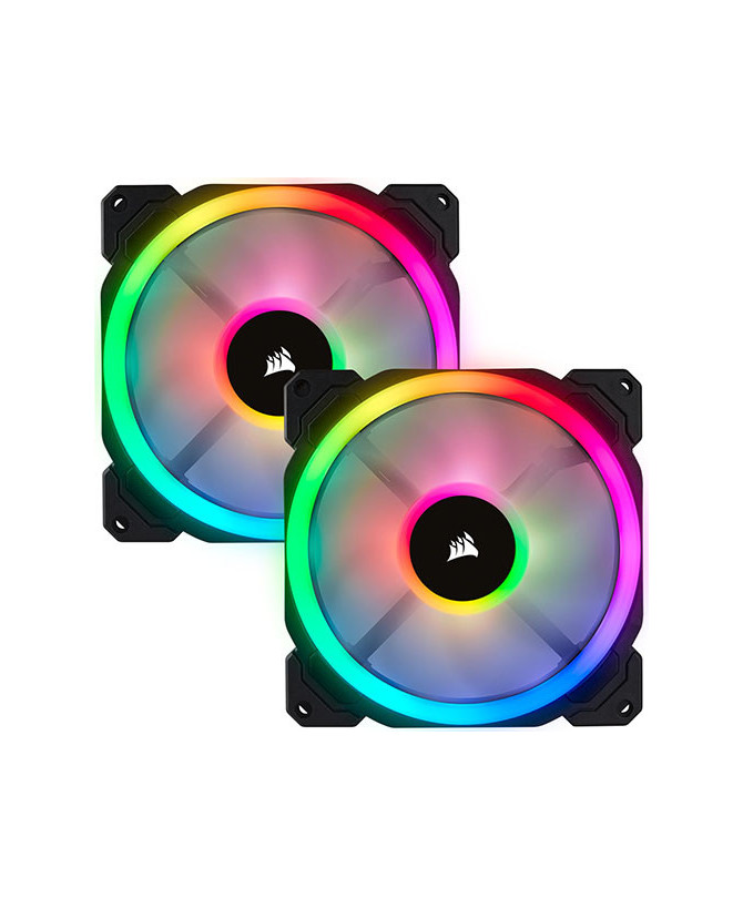 Buy Corsair 2 -Pack LL140 RGB 140mm Dual Light Loop RGB LED PWM Fan with Lighting Node PRO CO-9050074-WW