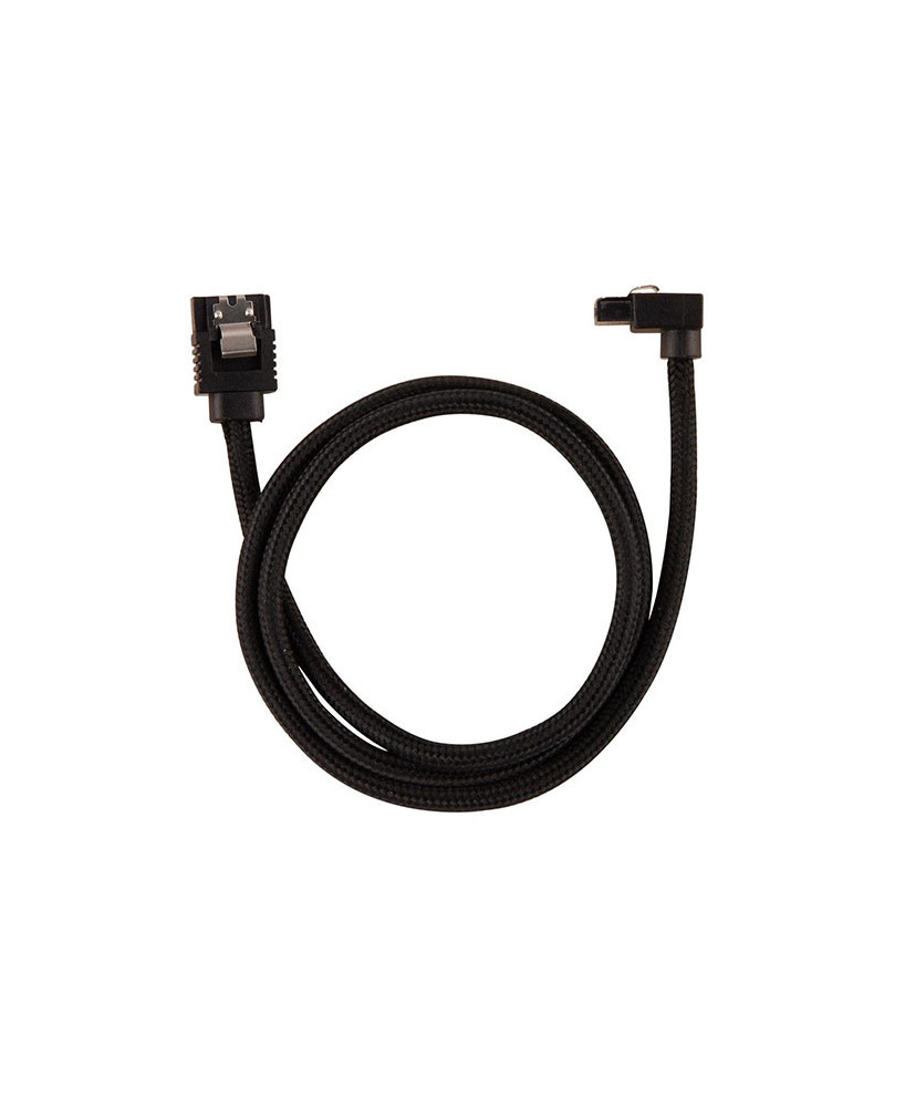 Buy Corsair 60cm Premium Sleeved SATA 6Gbps 90° Connector Cable in Black CC-8900282