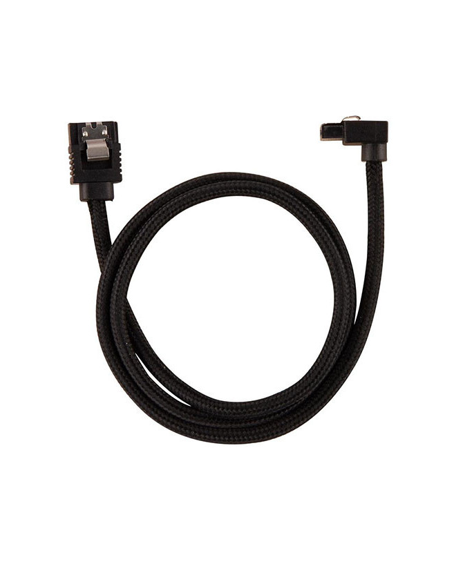 Buy Corsair 60cm Premium Sleeved SATA 6Gbps 90° Connector Cable in Black CC-8900282