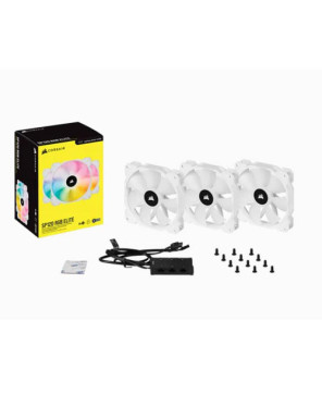 Buy Corsair iCUE SP120 RGB ELITE Performance 120mm White PWM Triple Fan Kit with iCUE Lighting Node CO-9050137-WW