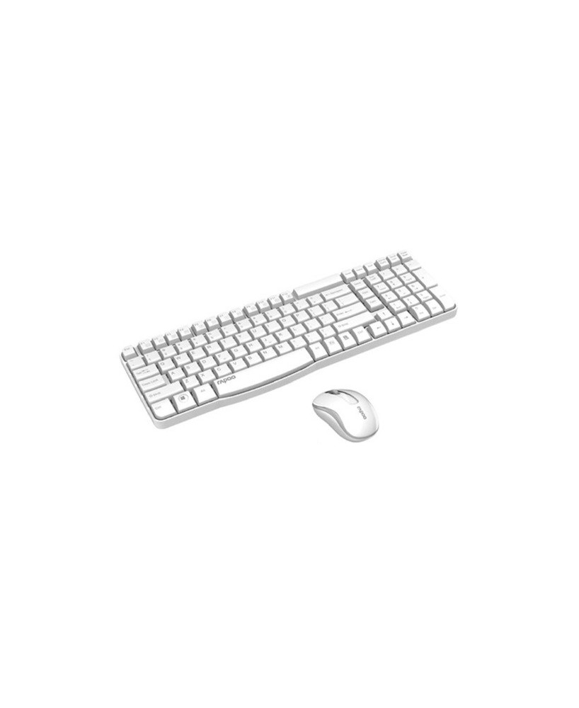 Buy Rapoo X1800S 2.4GHz Wireless Optical Keyboard and Mouse in White X1800S-WHITE