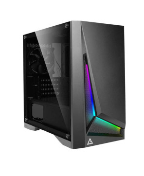 Buy Antec Dapper Dark Phantom DP301M Black Steel, ARGB Lighting, Tempered Glass Side Panel Compact Micro-ATX Gaming Case