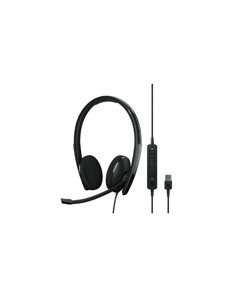 EPOS | Sennheiser ADAPT 160T USB II Wired USB-A Stereo MS Certified Headset with In-line Call Control 1000901