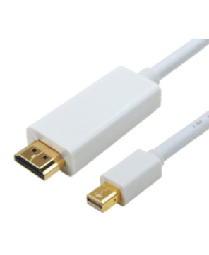 Buy Astrotek 3m Mini DisplayPort Male to HDMI Male Video Adapter Cable in White AT-MINIDPHDMI-3