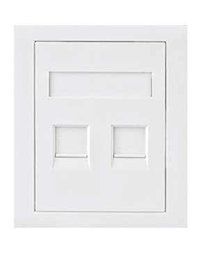 Astrotek Cat6 Rj45 Wall Face Plate 86x86mm 2 Port Socket Kit ATP-SC-6-2