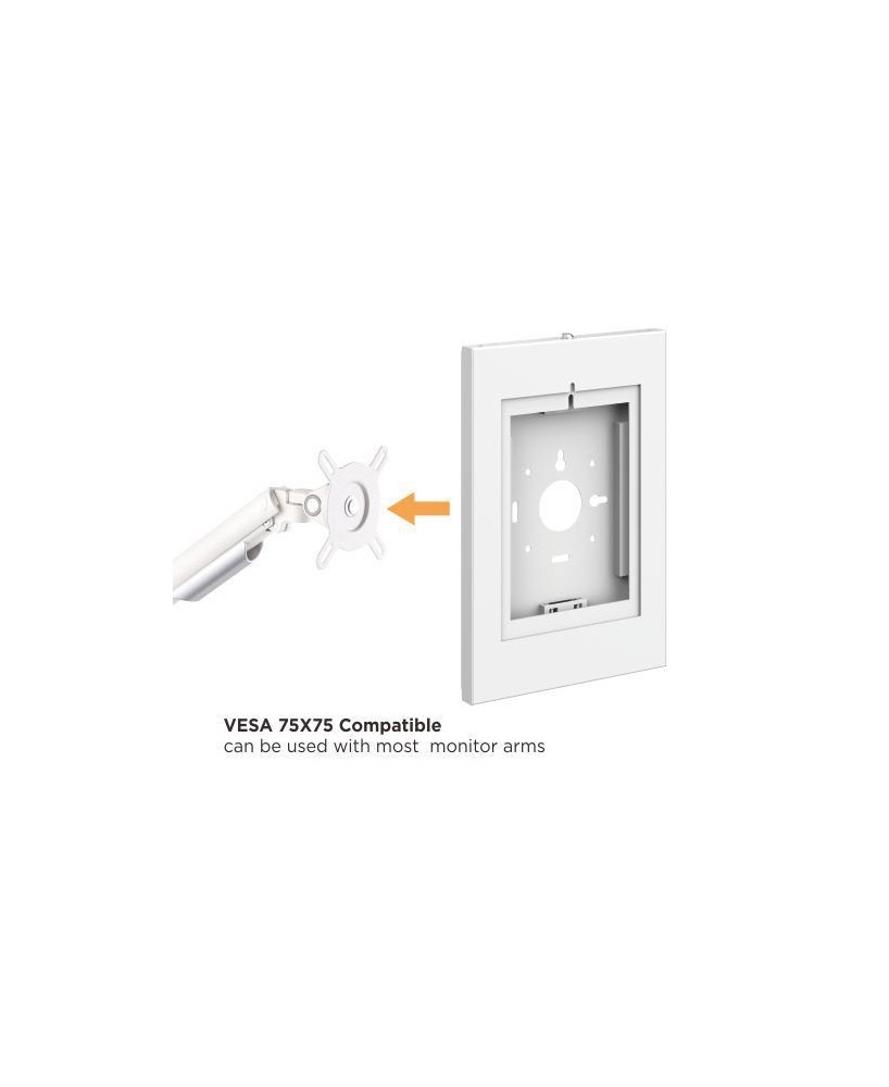 Buy Brateck Anti-Theft Wall-Mounted Tablet Enclosure in White PAD34-01 for 9.7” to 11” Tablets