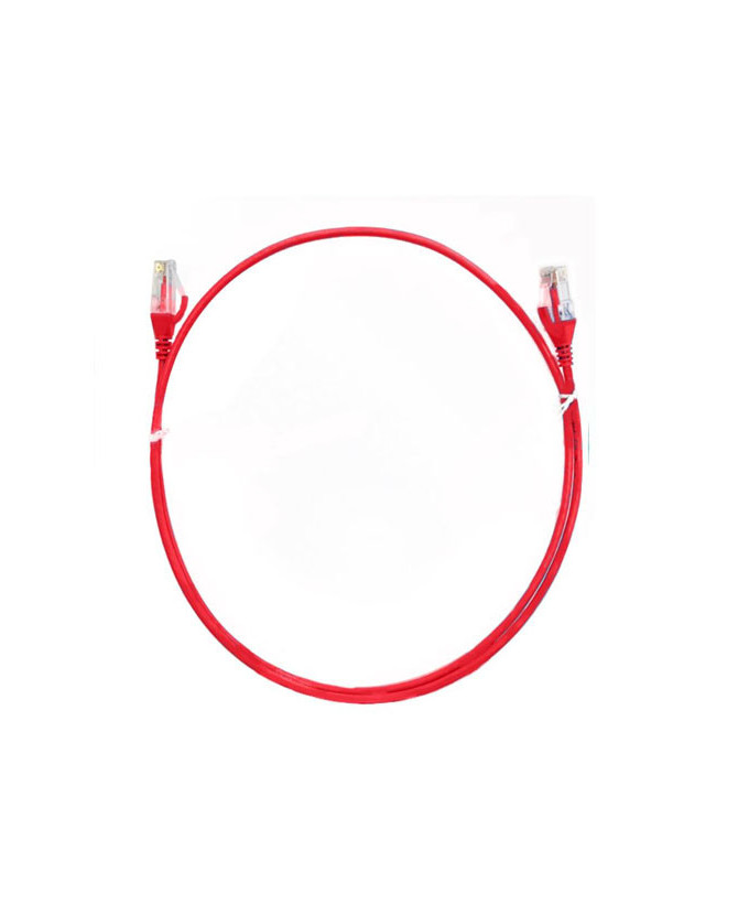 8Ware 0.25m Premium Ultra Thin CAT6 RJ45 Ethernet Network LAN UTP Patch Cord in Red CAT6THINRD-025