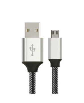 Buy Astrotek 1m Micro USB Data Sync Charger Cable Cord in Silver and White AT-USBMICROBW-1M