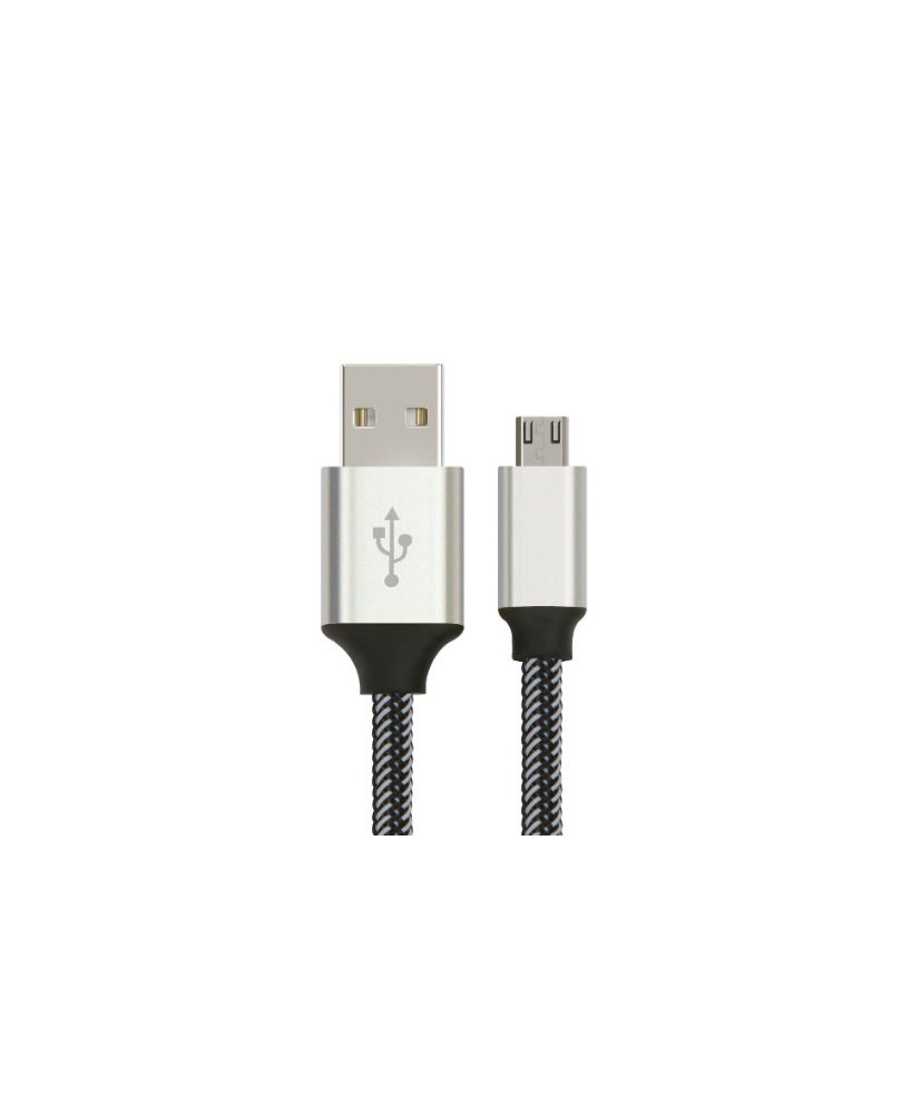 Buy Astrotek 1m Micro USB Data Sync Charger Cable Cord in Silver and White AT-USBMICROBW-1M