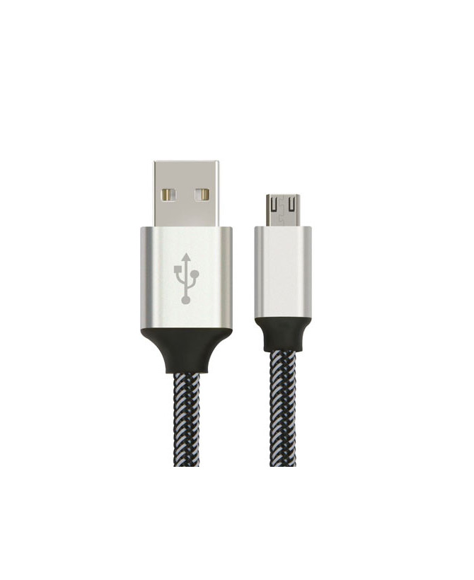 Buy Astrotek 2m Micro USB Data Sync Charger Cable AT-USBMICROBW-2M in Silver/White