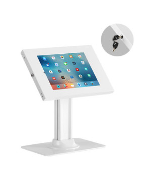 Buy Brateck Anti-Theft Countertop Tablet Holder with Bolt Down Base in White PAD34-03 for 9.7” to 11” Tablets 