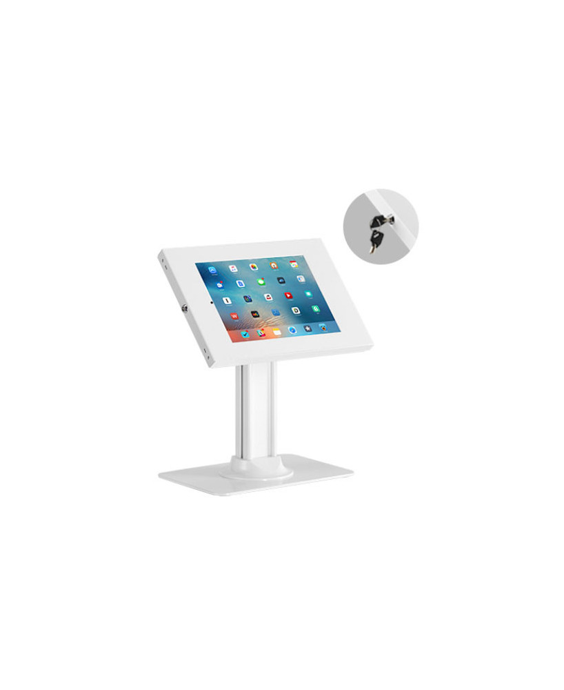 Buy Brateck Anti-Theft Countertop Tablet Holder with Bolt Down Base in White PAD34-03 for 9.7” to 11” Tablets 