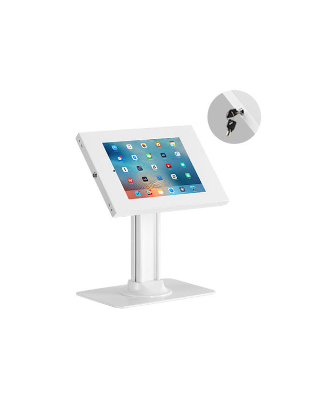 Buy Brateck Anti-Theft Countertop Tablet Holder with Bolt Down Base in White PAD34-03 for 9.7” to 11” Tablets 