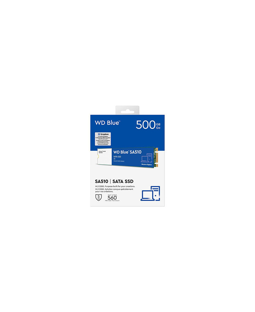 Western Digital Blue SA510 500GB SATA M.2 SSD WDS500G3B0B for Desktop PC