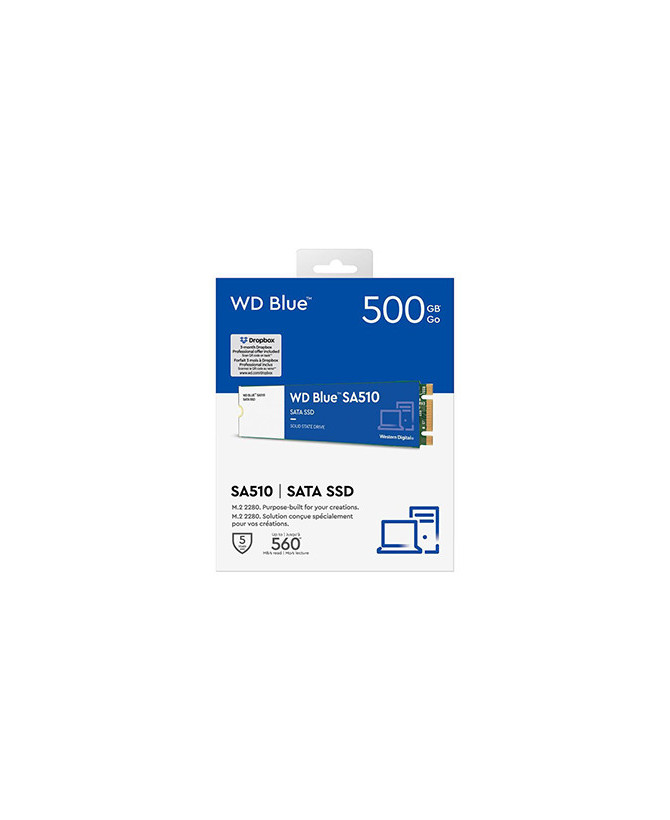 Western Digital Blue SA510 500GB SATA M.2 SSD WDS500G3B0B for Desktop PC