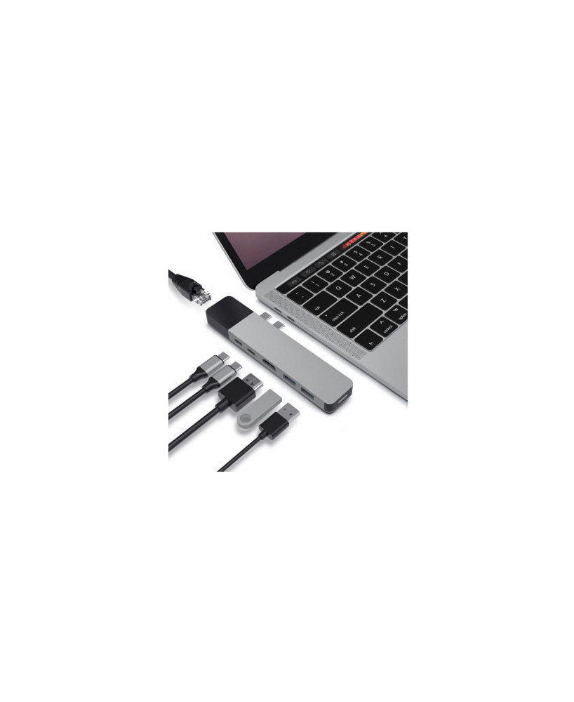 Buy Targus HyperDrive NET 6-in-2 USB-C Hub in Gray GN28N-GRAY