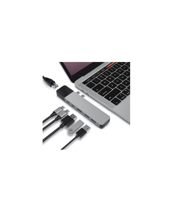 Buy Targus HyperDrive NET 6-in-2 USB-C Hub in Gray GN28N-GRAY