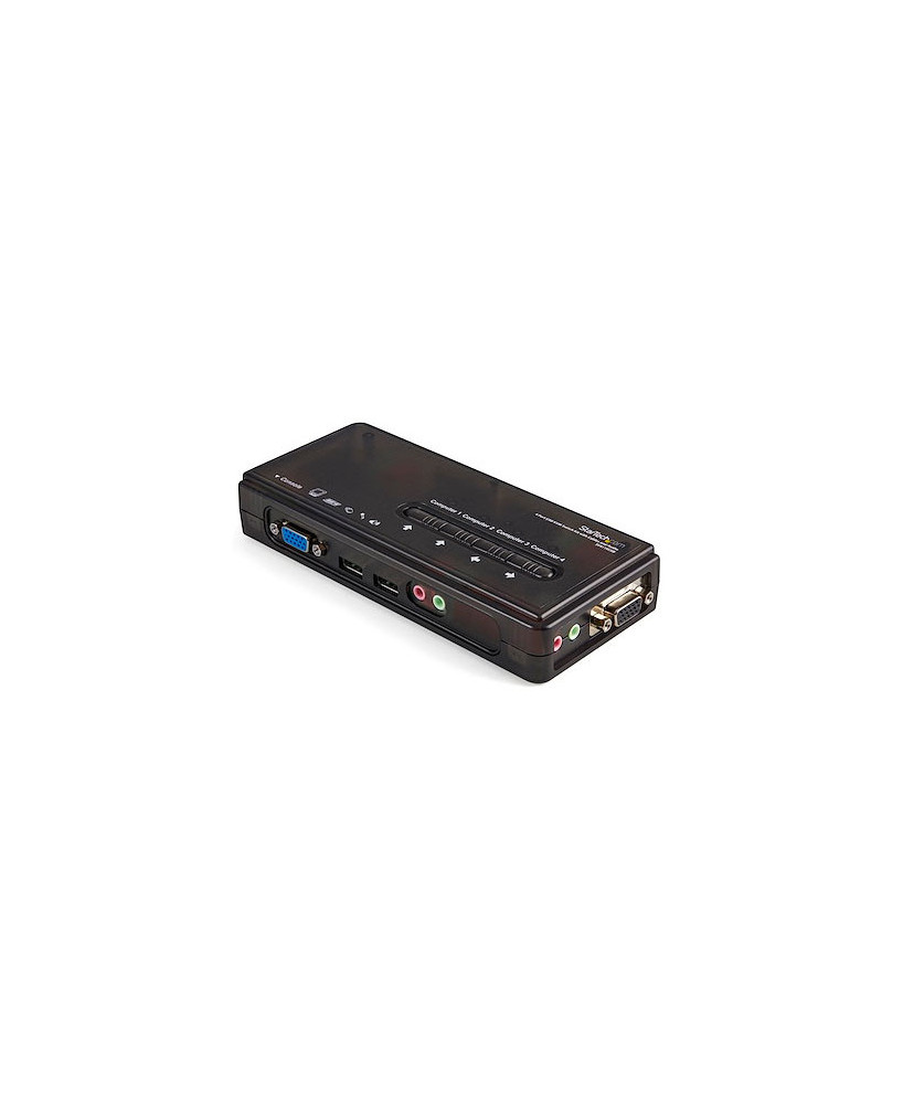 Buy StarTech 4 Port Black USB KVM Switch Kit with Cables and Audio SV411KUSB