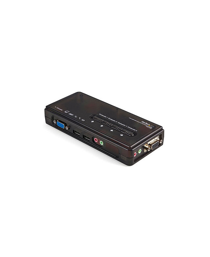 Buy StarTech 4 Port Black USB KVM Switch Kit with Cables and Audio SV411KUSB