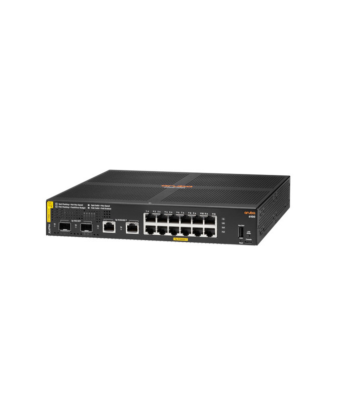 Buy HPE Aruba 6100 12G Class4 PoE 2G/2SFP+ 139W Layer 2 Managed Switch JL679A#ABG