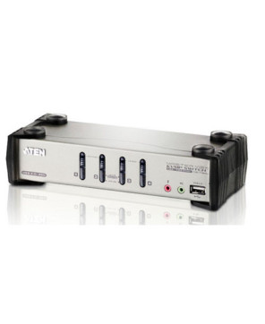 Buy Aten 4-Port USB 2.0 KVMP Switch with Audio Support and Cables CS1734B-AT-U