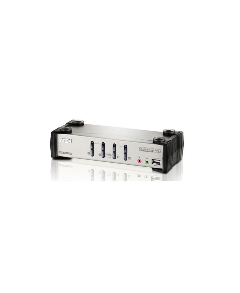 Buy Aten 4-Port USB 2.0 KVMP Switch with Audio Support and Cables CS1734B-AT-U