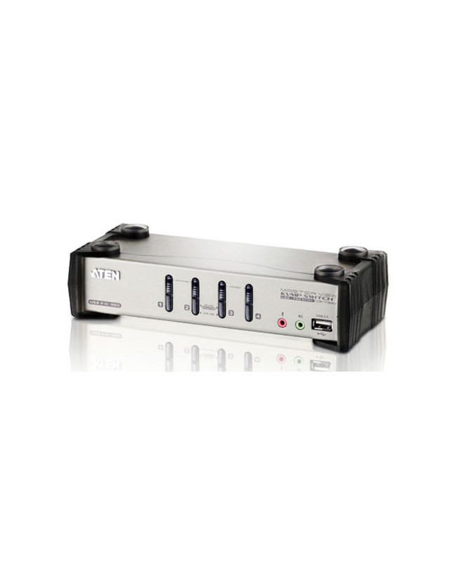 Buy Aten 4-Port USB 2.0 KVMP Switch with Audio Support and Cables CS1734B-AT-U