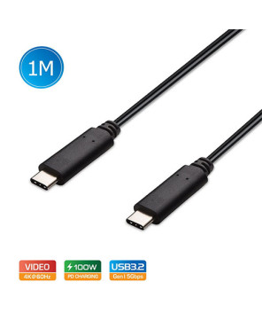 Buy Simplecom 1m USB 3.2 Gen2 10Gbps 5A 100W PD USB-C Cable CA512