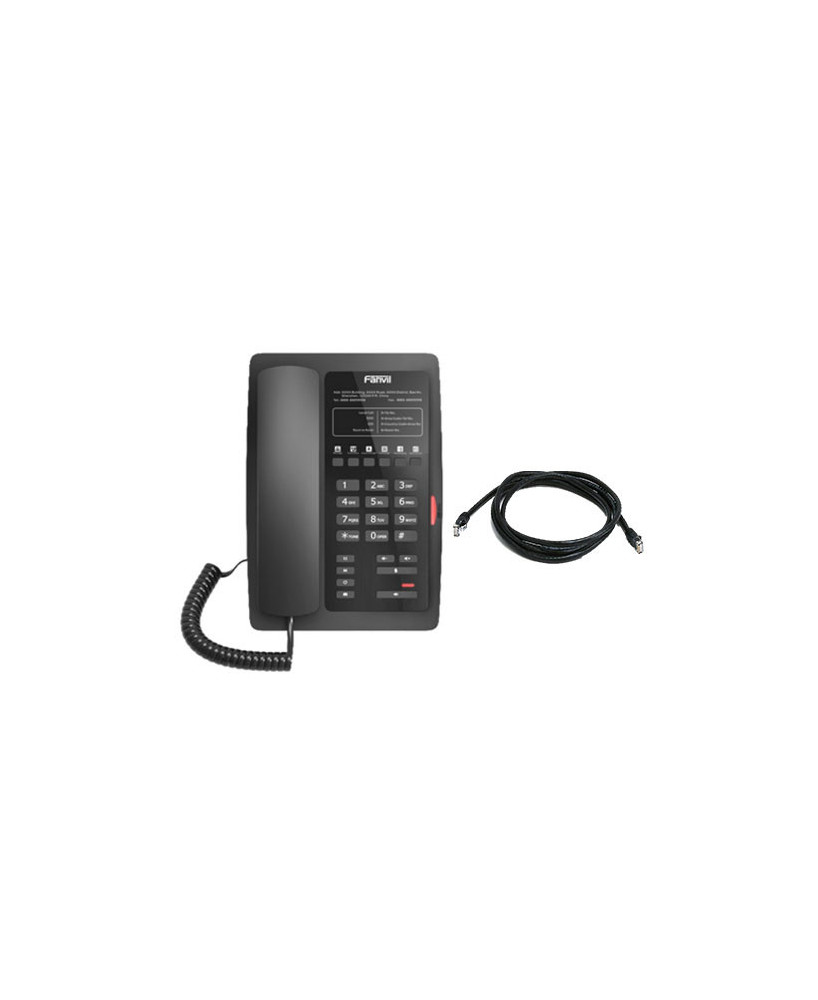 Fanvil H3 1-Line WiFi Hotel IP Phone in Black H3WI