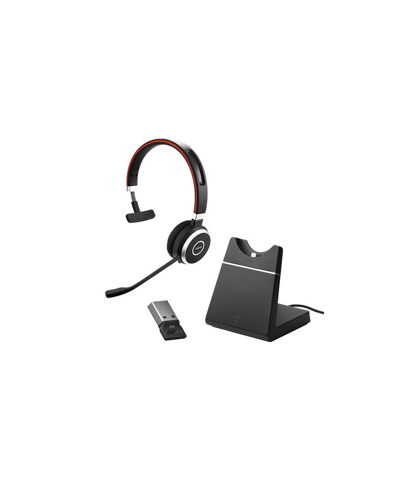 Buy Jabra Evolve 65 SE UC Wireless Bluetooth Mono Headset with Charging Stand & BT Dongle 6593-833-499